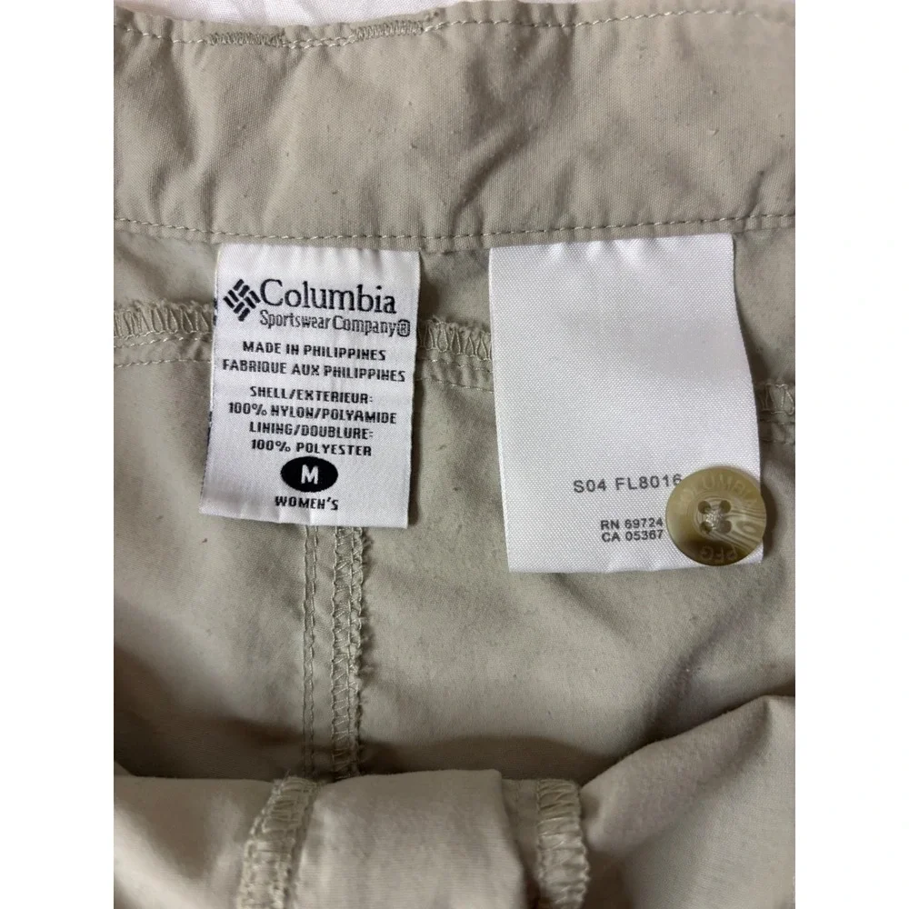 Columbia PFG Women Beige Fishing Hiking Shorts UPF 30+ FL8016 Size Medium - Picture 4 of 6